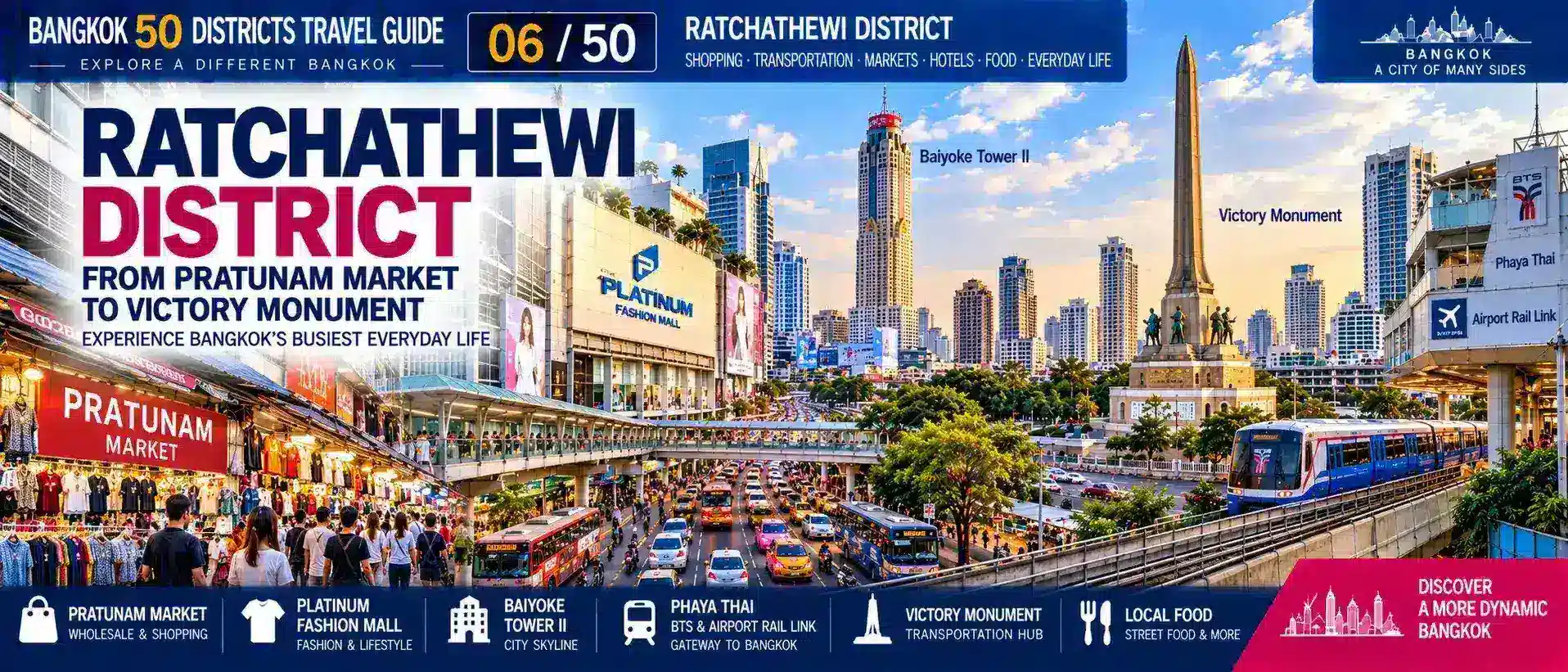 Ratchathewi: From Pratunam Market to Victory Monument: Discover One of Bangkok’s Busiest Everyday Districts
