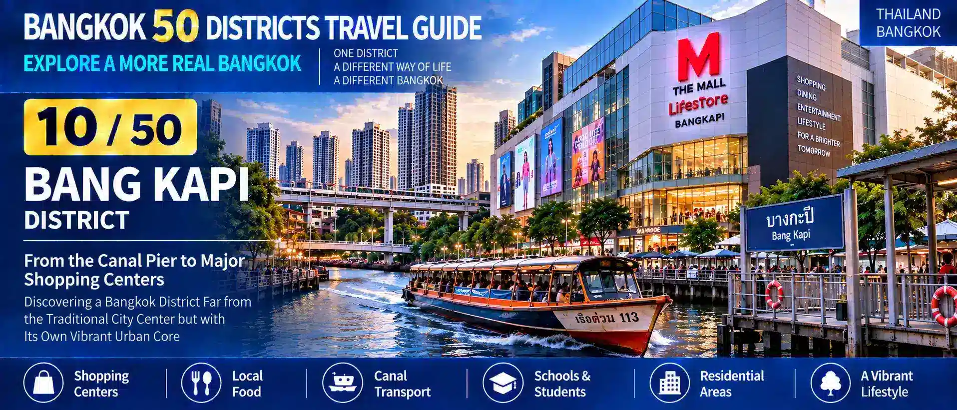 Bang Kapi: From Canal Piers to Major Shopping Hubs — Discovering a Bangkok District Far from the Traditional Center, Yet a Center of Its Own