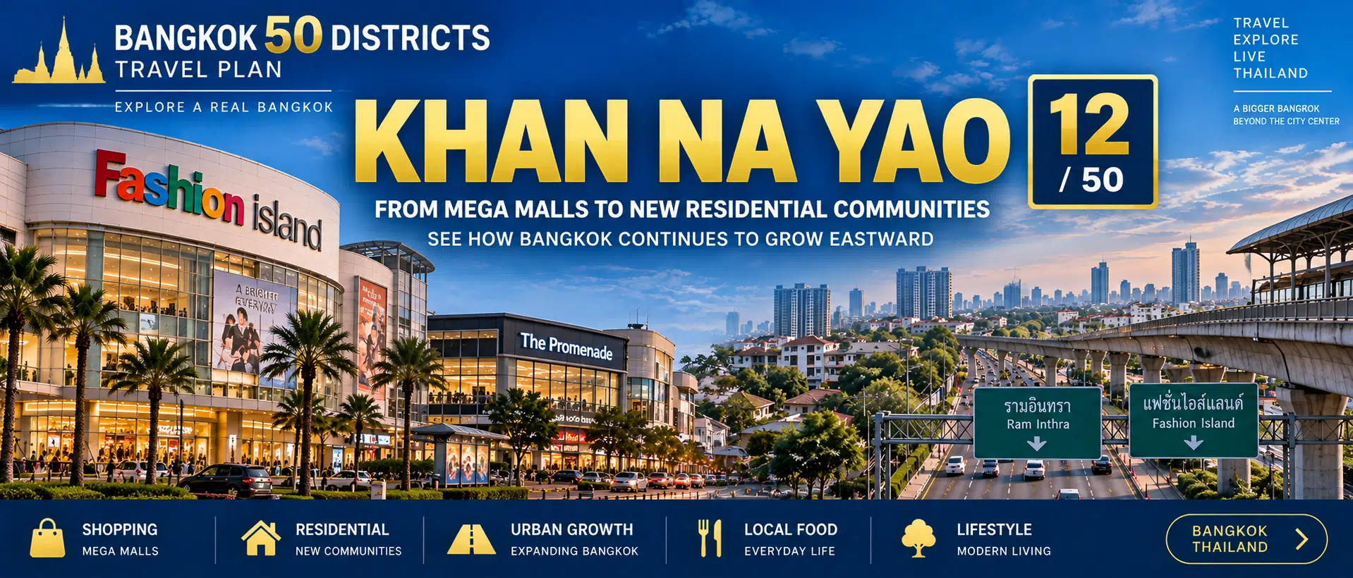 Khan Na Yao: From Mega Malls to New Residential Communities — See How Bangkok Continues to Grow Eastward