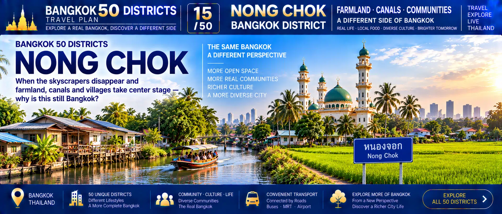 Nong Chok: When the Skyscrapers Disappear and Farmland, Canals and Villages Take Center Stage — Why Is This Still Bangkok?