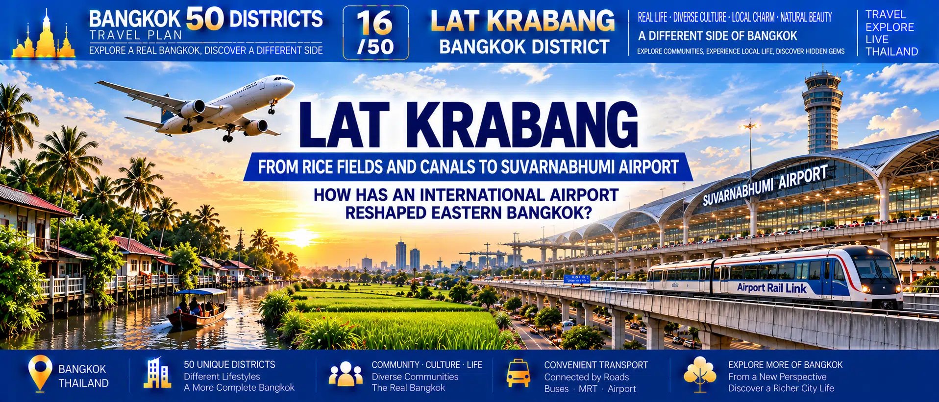 Lat Krabang: From Rice Fields and Canals to Suvarnabhumi Airport — How Has an International Airport Reshaped Eastern Bangkok?