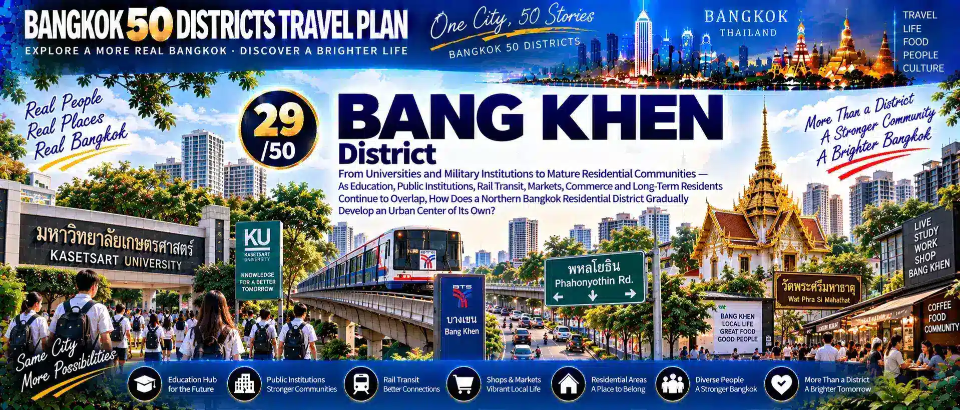 Bang Khen: From Universities and Military Institutions to Mature Residential Communities — As Education, Public Institutions, Rail Transit, Markets, Commerce and Long-Term Residents Continue to Overlap, How Does a Northern Bangkok Residential District Gradually Develop an Urban Center of Its Own?