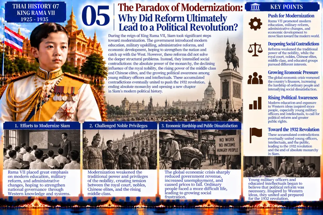 King Rama VII historical illustration 05