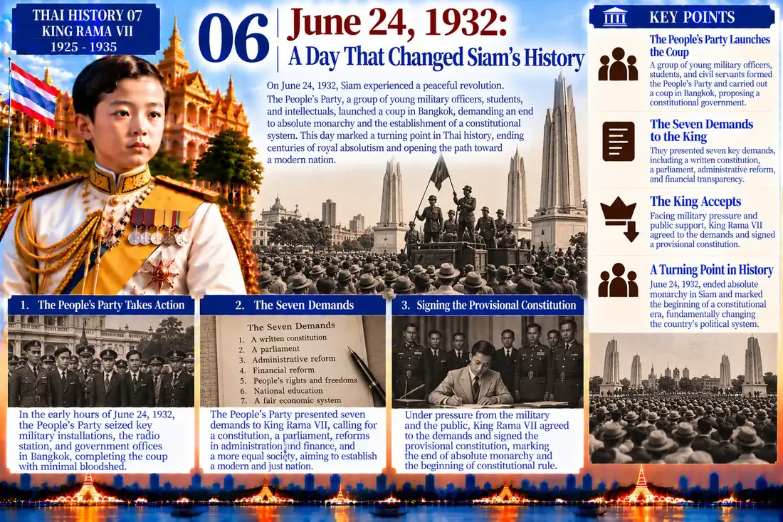 King Rama VII historical illustration 06