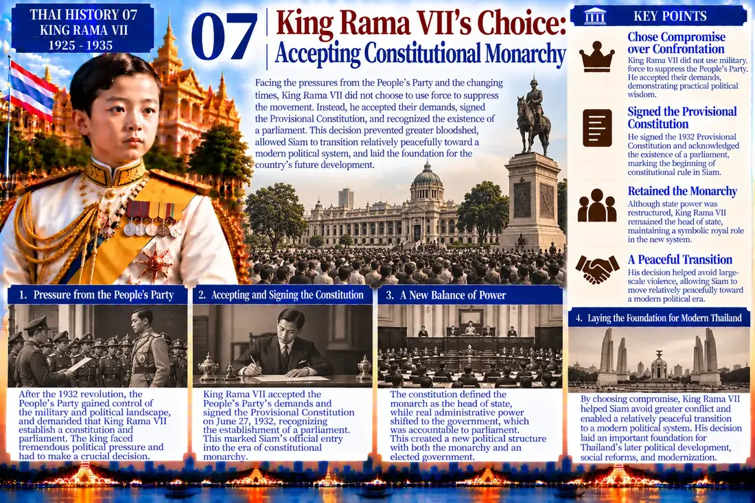 King Rama VII historical illustration 07
