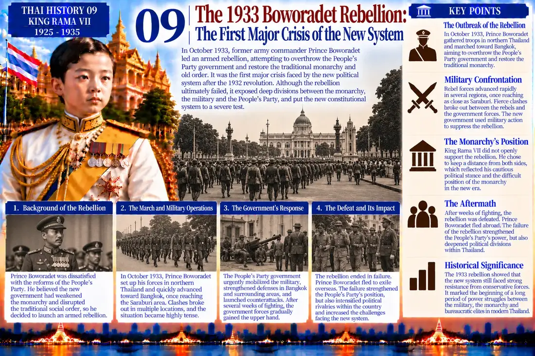 King Rama VII historical illustration 09