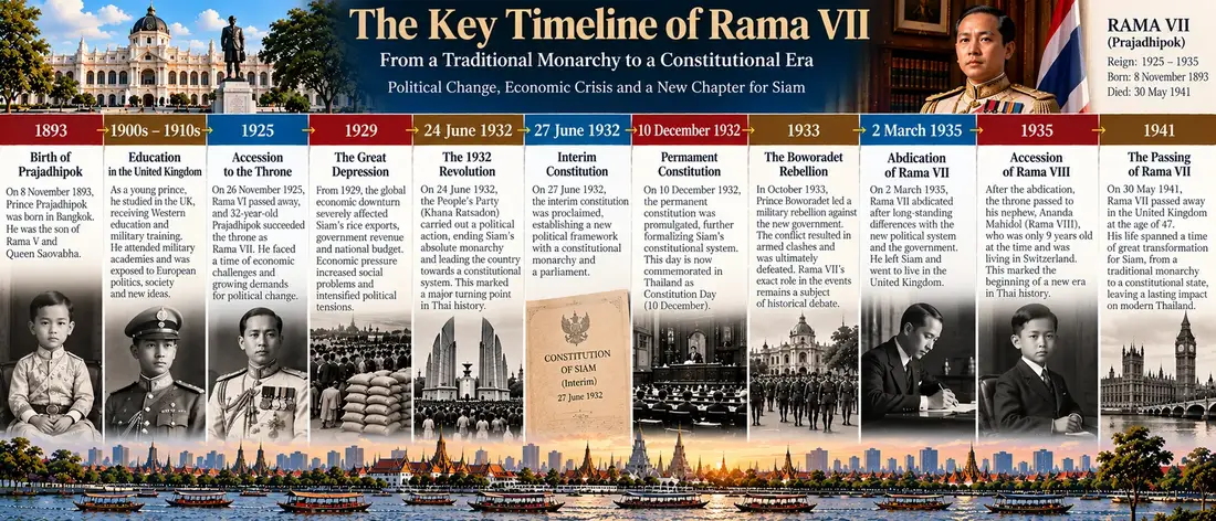 King Rama VII historical illustration 11