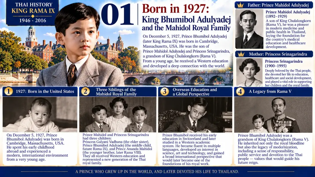 King Rama IX historical illustration 01