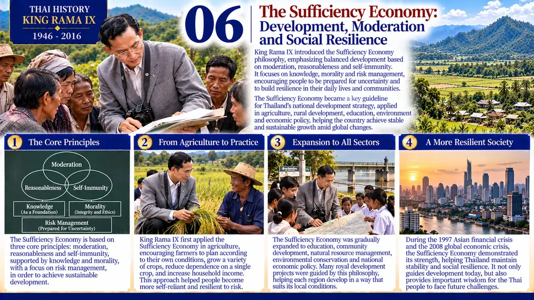 King Rama IX historical illustration 06