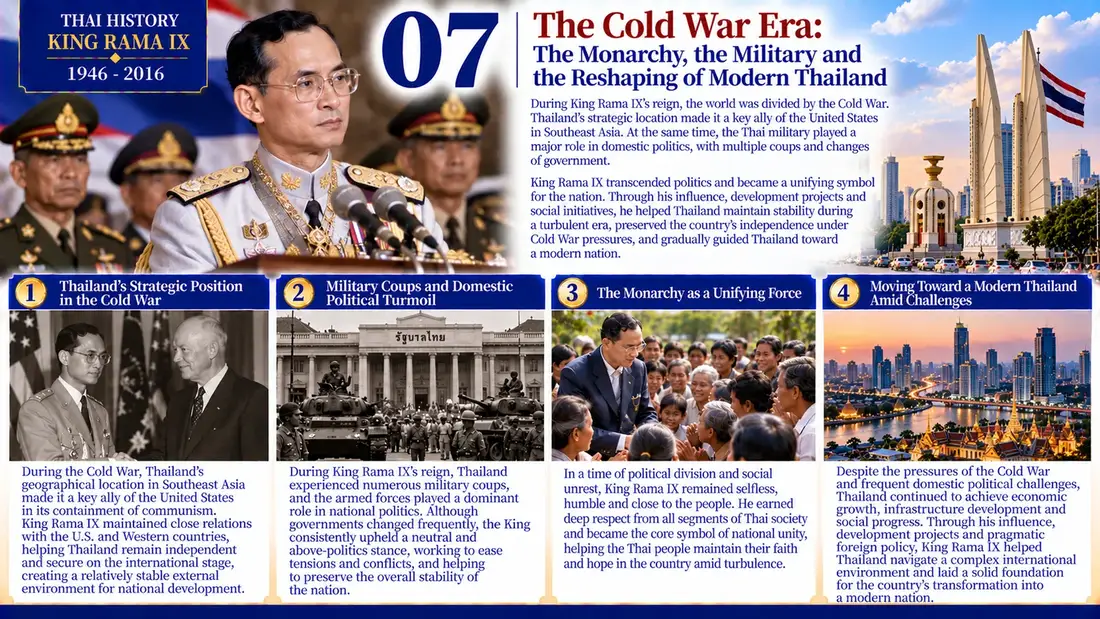 King Rama IX historical illustration 07